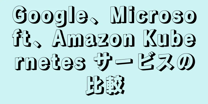 Google、Microsoft、Amazon Kubernetes サービスの比較