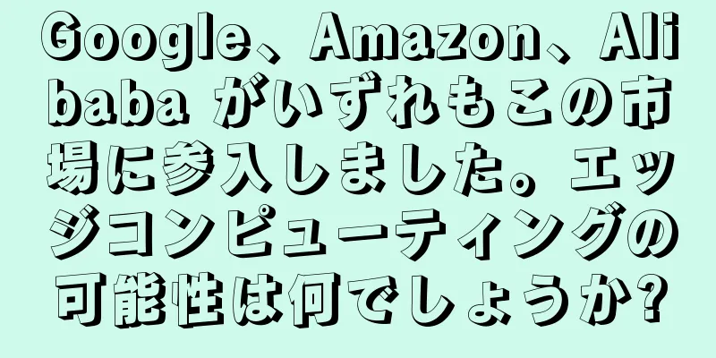 Google、Amazon、Alibaba がいずれもこの市場に参入しました。エッジコンピューティングの可能性は何でしょうか?