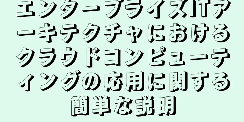 エンタープライズITアーキテクチャにおけるクラウドコンピューティングの応用に関する簡単な説明