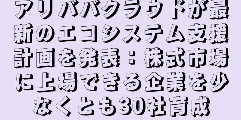 アリババクラウドが最新のエコシステム支援計画を発表：株式市場に上場できる企業を少なくとも30社育成