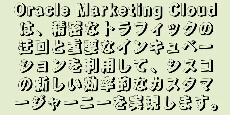 Oracle Marketing Cloudは、精密なトラフィックの迂回と重要なインキュベーションを利用して、シスコの新しい効率的なカスタマージャーニーを実現します。