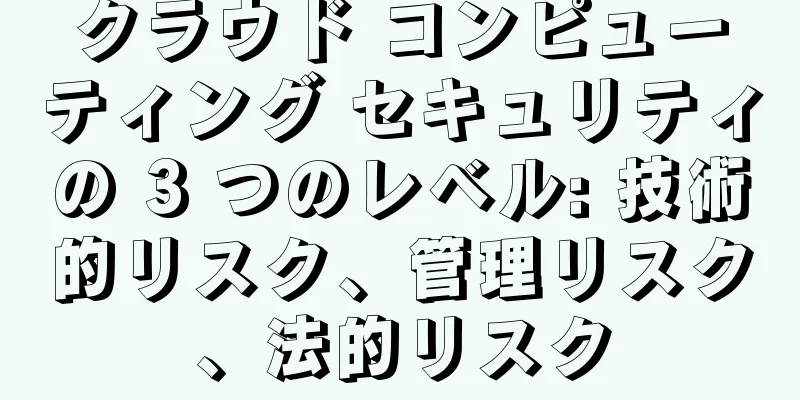 クラウド コンピューティング セキュリティの 3 つのレベル: 技術的リスク、管理リスク、法的リスク