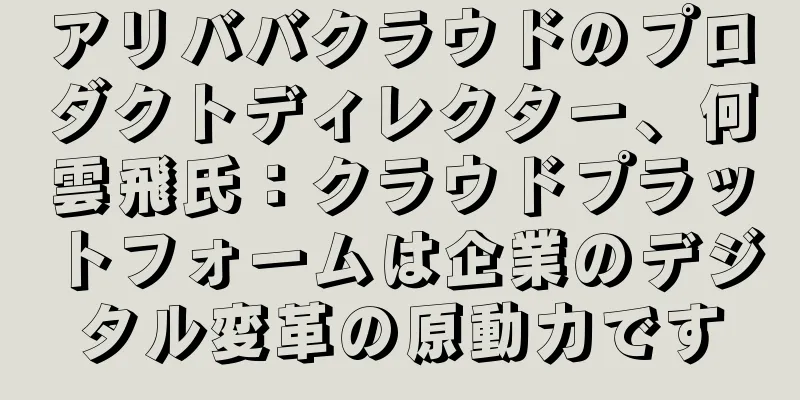 アリババクラウドのプロダクトディレクター、何雲飛氏：クラウドプラットフォームは企業のデジタル変革の原動力です