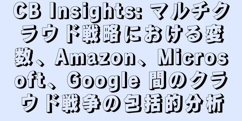 CB Insights: マルチクラウド戦略における変数、Amazon、Microsoft、Google 間のクラウド戦争の包括的分析