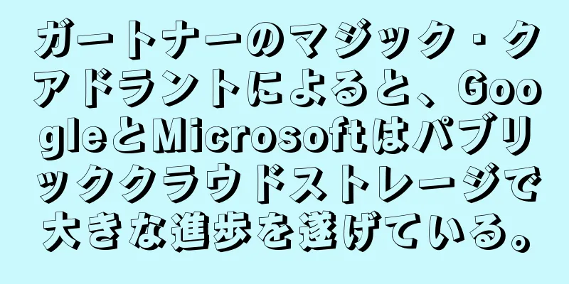 ガートナーのマジック・クアドラントによると、GoogleとMicrosoftはパブリッククラウドストレージで大きな進歩を遂げている。