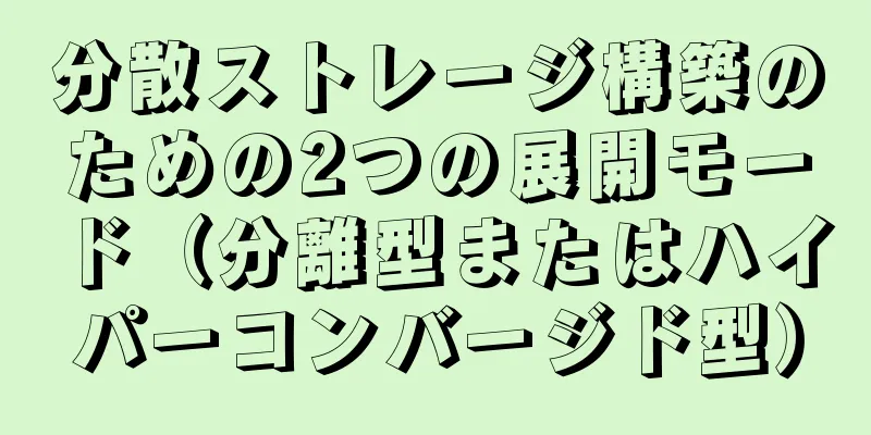分散ストレージ構築のための2つの展開モード（分離型またはハイパーコンバージド型）