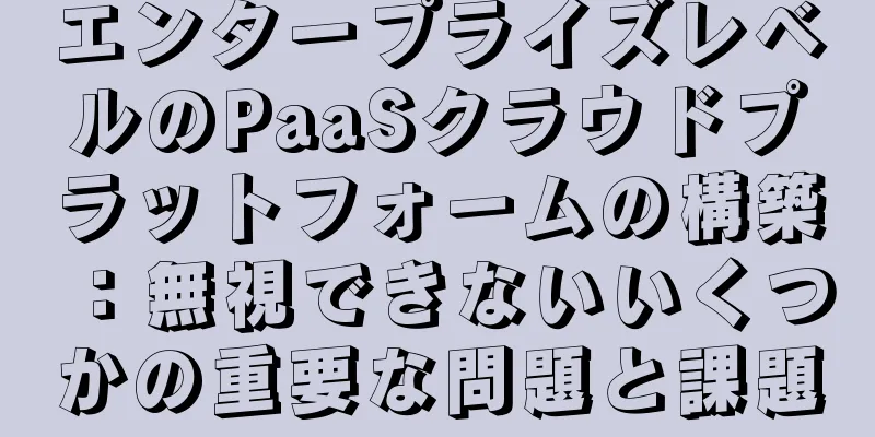 エンタープライズレベルのPaaSクラウドプラットフォームの構築：無視できないいくつかの重要な問題と課題