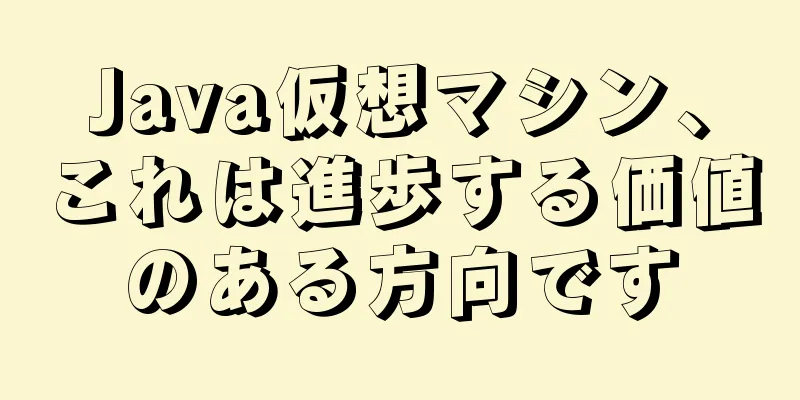Java仮想マシン、これは進歩する価値のある方向です