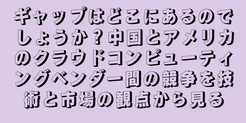 ギャップはどこにあるのでしょうか？中国とアメリカのクラウドコンピューティングベンダー間の競争を技術と市場の観点から見る