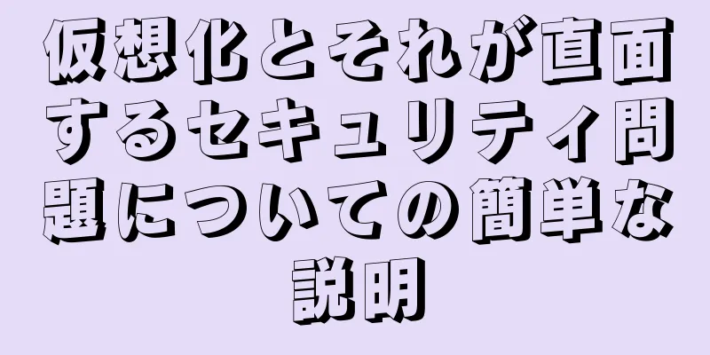 仮想化とそれが直面するセキュリティ問題についての簡単な説明