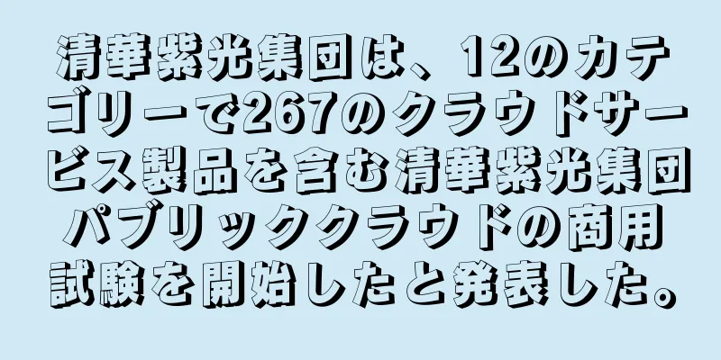 清華紫光集団は、12のカテゴリーで267のクラウドサービス製品を含む清華紫光集団パブリッククラウドの商用試験を開始したと発表した。