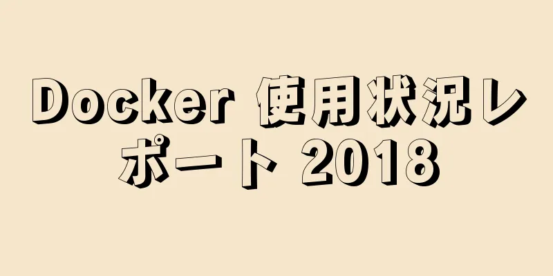Docker 使用状況レポート 2018