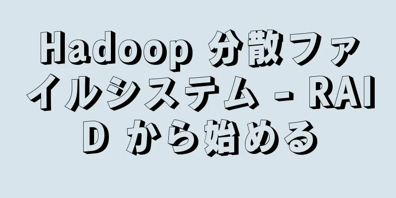 Hadoop 分散ファイルシステム - RAID から始める
