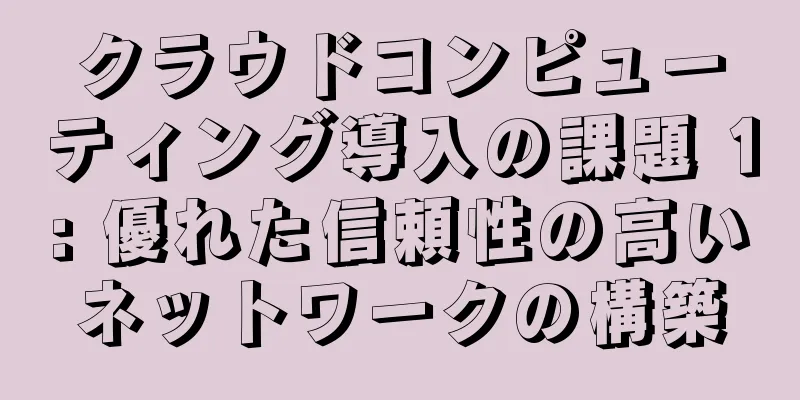 クラウドコンピューティング導入の課題 1: 優れた信頼性の高いネットワークの構築