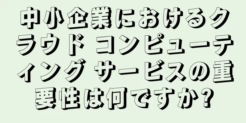 中小企業におけるクラウド コンピューティング サービスの重要性は何ですか?