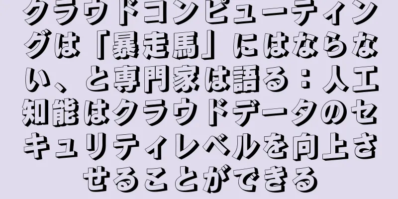 クラウドコンピューティングは「暴走馬」にはならない、と専門家は語る：人工知能はクラウドデータのセキュリティレベルを向上させることができる