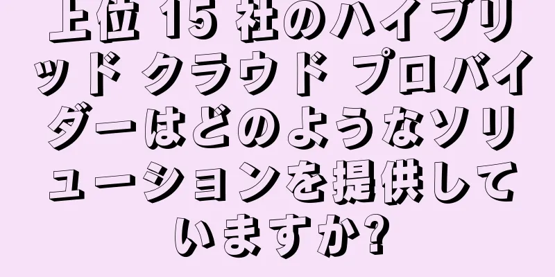 上位 15 社のハイブリッド クラウド プロバイダーはどのようなソリューションを提供していますか?