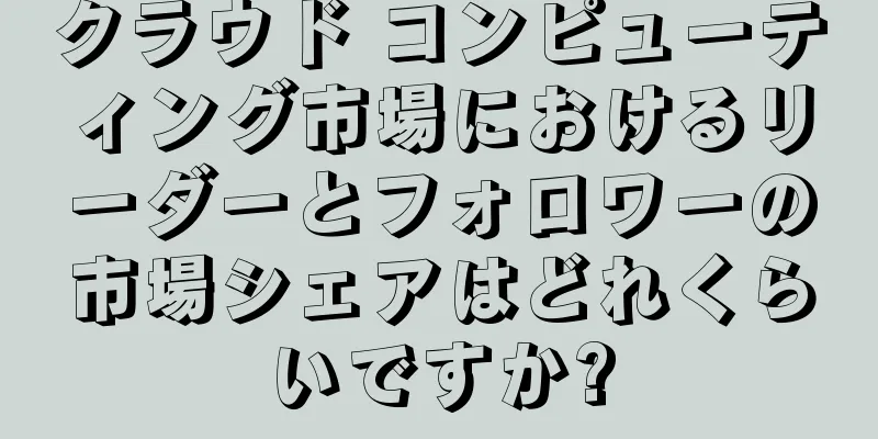 クラウド コンピューティング市場におけるリーダーとフォロワーの市場シェアはどれくらいですか?