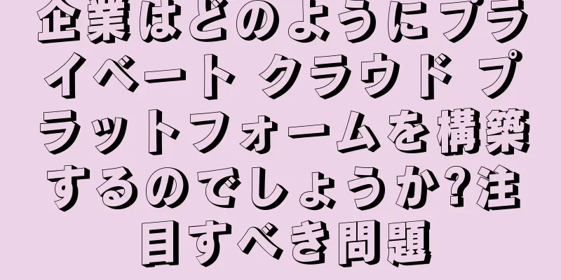 企業はどのようにプライベート クラウド プラットフォームを構築するのでしょうか?注目すべき問題