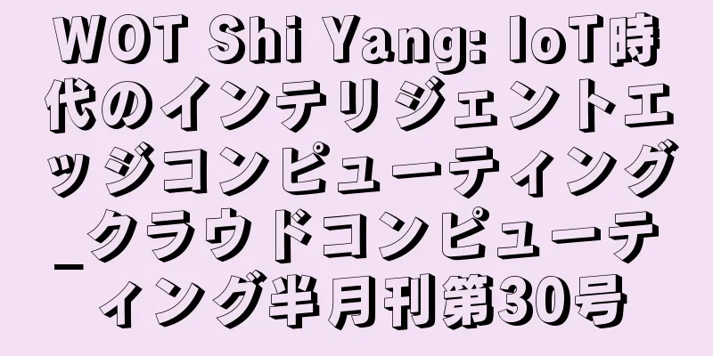 WOT Shi Yang: IoT時代のインテリジェントエッジコンピューティング_クラウドコンピューティング半月刊第30号