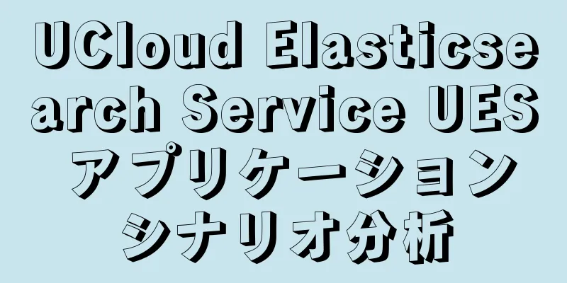 UCloud Elasticsearch Service UES アプリケーションシナリオ分析