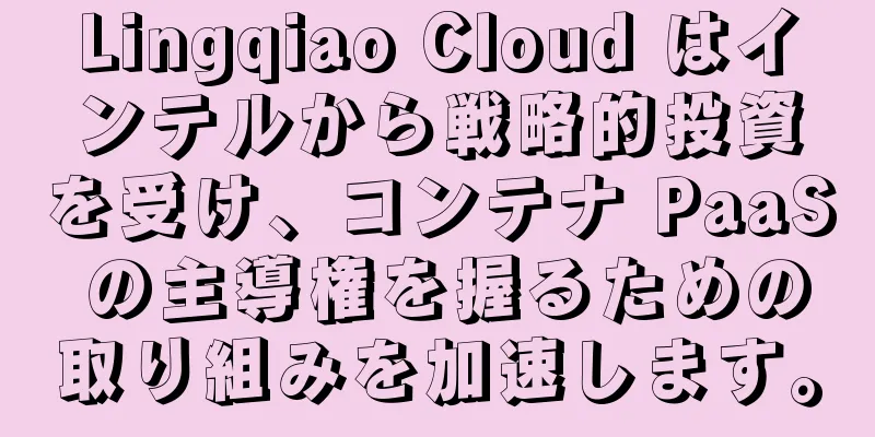 Lingqiao Cloud はインテルから戦略的投資を受け、コンテナ PaaS の主導権を握るための取り組みを加速します。