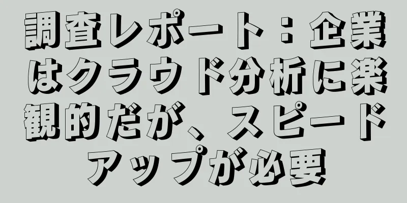 調査レポート：企業はクラウド分析に楽観的だが、スピードアップが必要