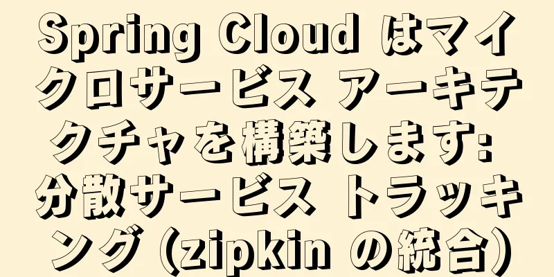 Spring Cloud はマイクロサービス アーキテクチャを構築します: 分散サービス トラッキング (zipkin の統合)