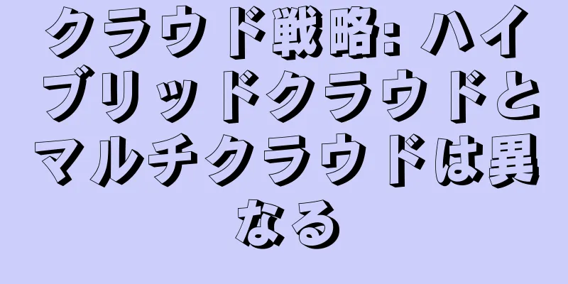 クラウド戦略: ハイブリッドクラウドとマルチクラウドは異なる
