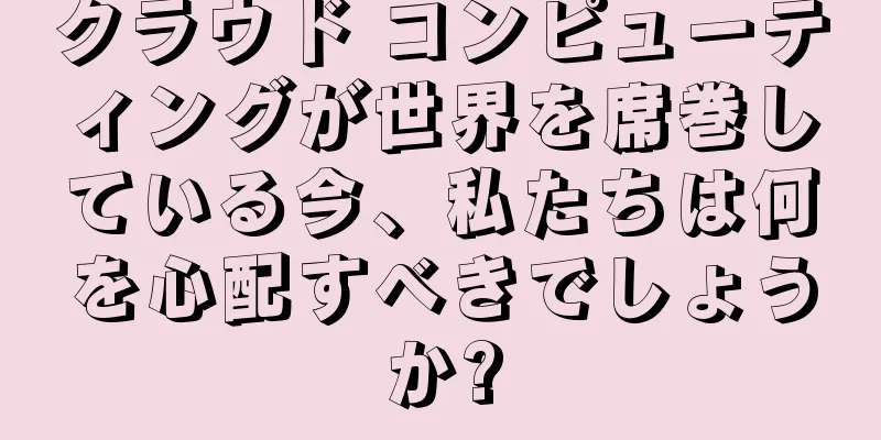 クラウド コンピューティングが世界を席巻している今、私たちは何を心配すべきでしょうか?