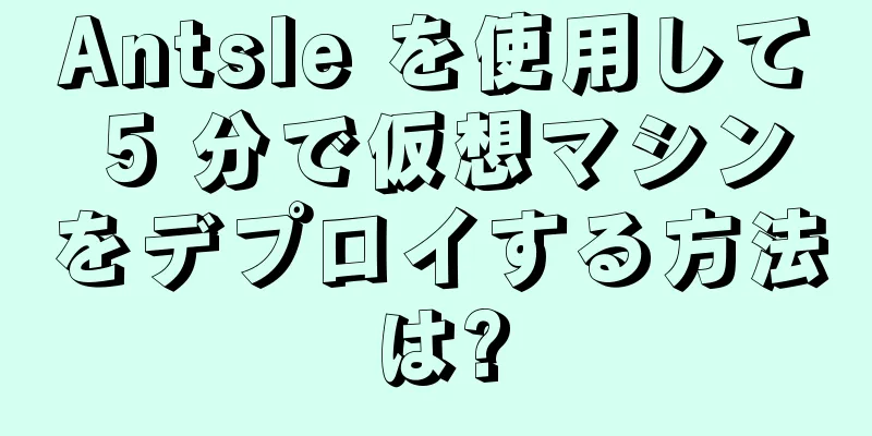 Antsle を使用して 5 分で仮想マシンをデプロイする方法は?