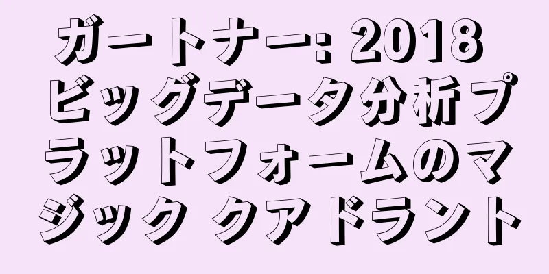 ガートナー: 2018 ビッグデータ分析プラットフォームのマジック クアドラント