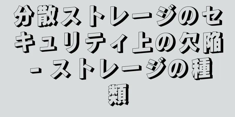 分散ストレージのセキュリティ上の欠陥 - ストレージの種類