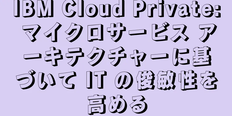 IBM Cloud Private: マイクロサービス アーキテクチャーに基づいて IT の俊敏性を高める