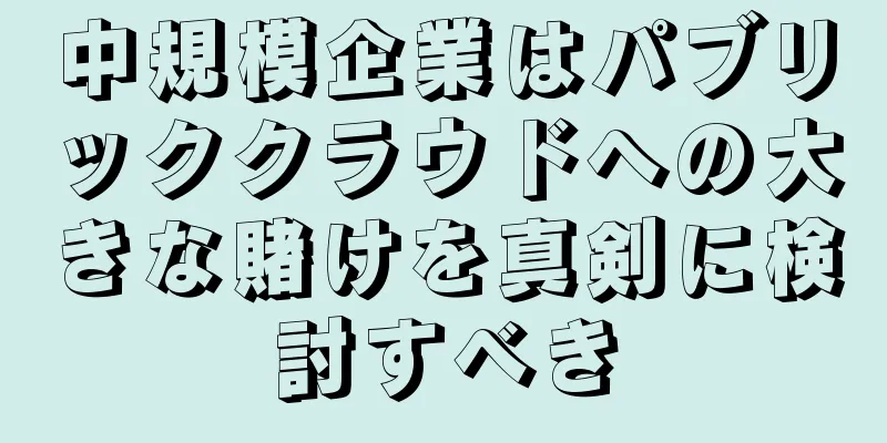 中規模企業はパブリッククラウドへの大きな賭けを真剣に検討すべき