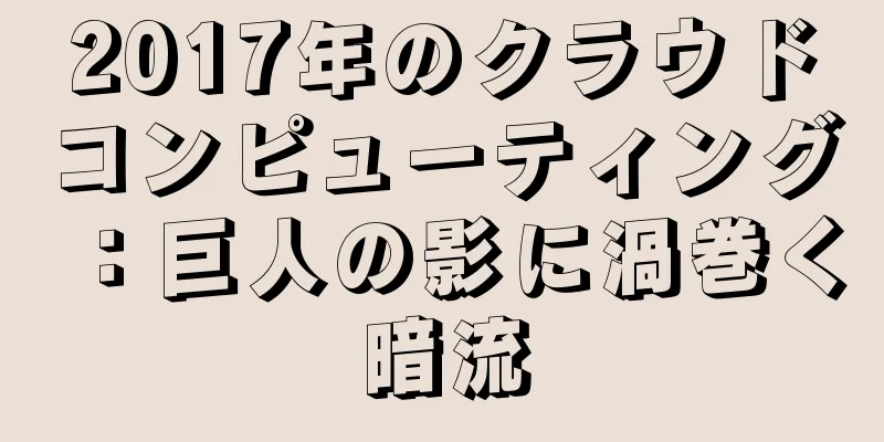 2017年のクラウドコンピューティング：巨人の影に渦巻く暗流