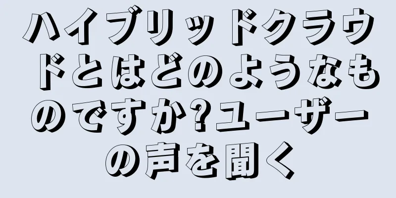 ハイブリッドクラウドとはどのようなものですか?ユーザーの声を聞く