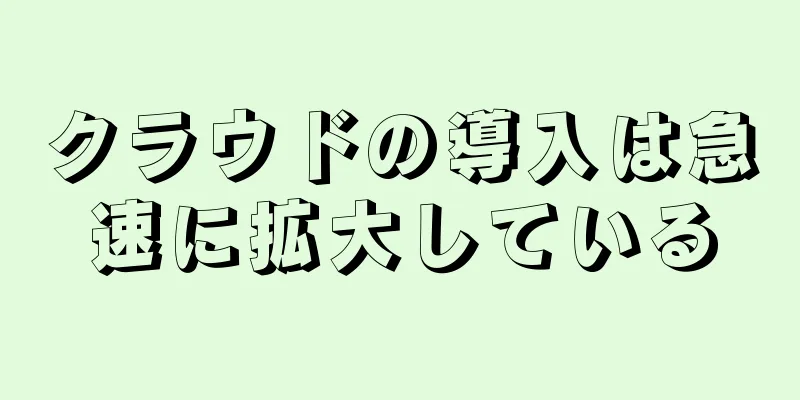 クラウドの導入は急速に拡大している