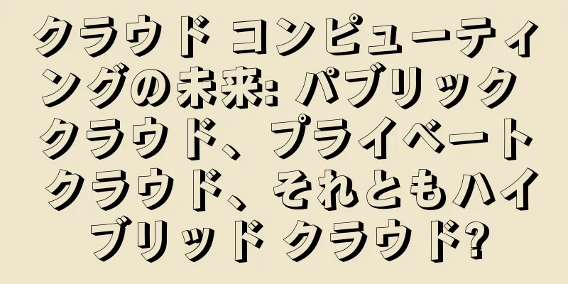 クラウド コンピューティングの未来: パブリック クラウド、プライベート クラウド、それともハイブリッド クラウド?