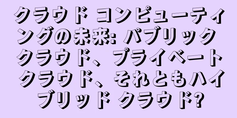 クラウド コンピューティングの未来: パブリック クラウド、プライベート クラウド、それともハイブリッド クラウド?