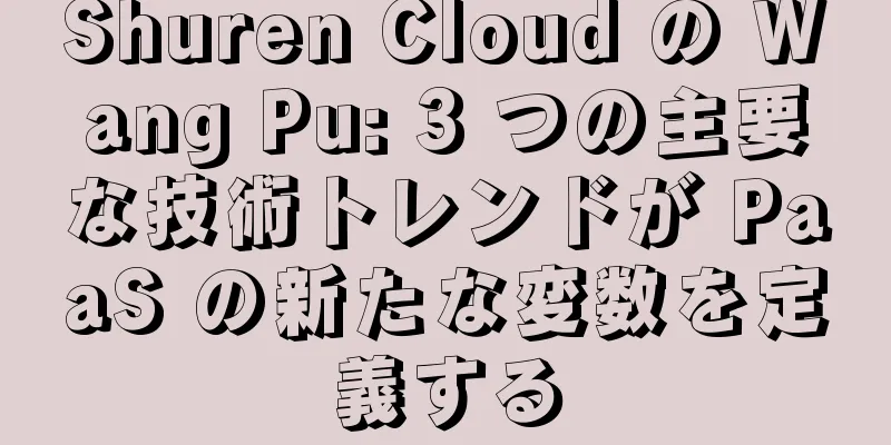 Shuren Cloud の Wang Pu: 3 つの主要な技術トレンドが PaaS の新たな変数を定義する