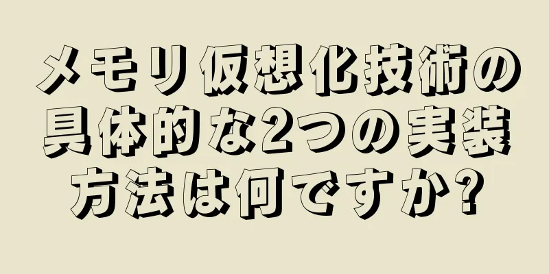 メモリ仮想化技術の具体的な2つの実装方法は何ですか?