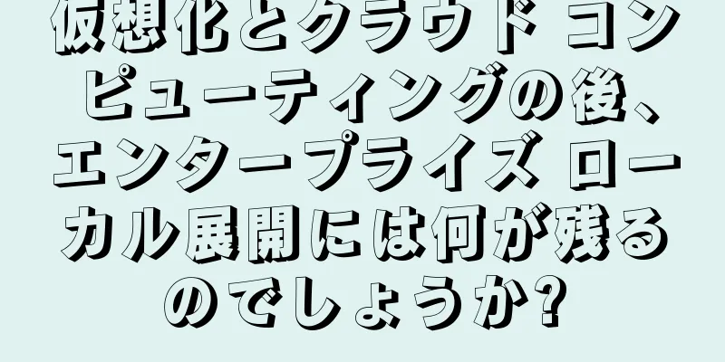 仮想化とクラウド コンピューティングの後、エンタープライズ ローカル展開には何が残るのでしょうか?