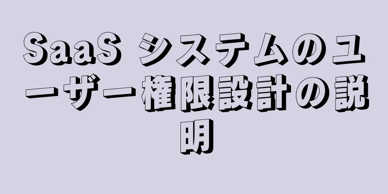 SaaS システムのユーザー権限設計の説明