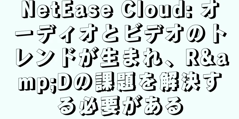 NetEase Cloud: オーディオとビデオのトレンドが生まれ、R&Dの課題を解決する必要がある