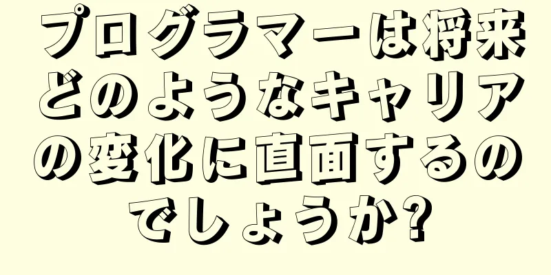 プログラマーは将来どのようなキャリアの変化に直面するのでしょうか?