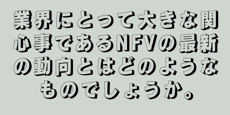業界にとって大きな関心事であるNFVの最新の動向とはどのようなものでしょうか。