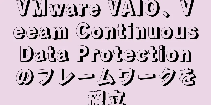 VMware VAIO、Veeam Continuous Data Protection のフレームワークを確立