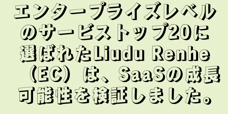 エンタープライズレベルのサービストップ20に選ばれたLiudu Renhe（EC）は、SaaSの成長可能性を検証しました。