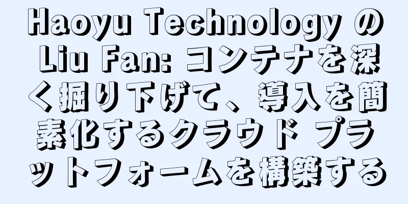 Haoyu Technology の Liu Fan: コンテナを深く掘り下げて、導入を簡素化するクラウド プラットフォームを構築する